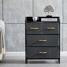 XHCP Cassettiera con 4 cassetti Credenza da Soggiorno Tavolino con cassetti per cameretta Camera da Letto Guardaroba Cameretta Giochi per Bambini Giocattolo Tessuto Antracite Finitura n