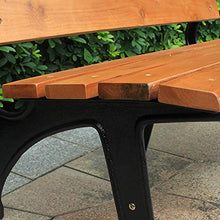GaoF Panchina da Giardino per terrazza Esterna per Uso Domestico, Panca per Il Tempo Libero con Schienale in Legno massello Anti corrosivo, panchina per Il Parco in ghisa per 2-3 Persone