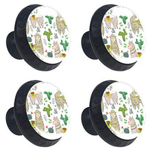 Pianta animale lama 4 PCS Pomelli per Porta, Pomolo per Mobile, Pomelli per Mobili con Viti, Maniglia per Armadietto, Pomelli per Porta, Pomelli per Cassetti per Porta, Armadio, Cassetto e Credenza