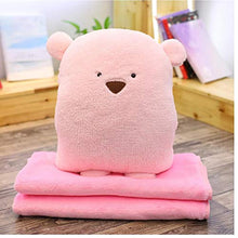 Cartoon Cuscino Coperta di Viaggio Blanketand Pillow Set Peluche Ripiene Giocattoli Animali Cuscini Coperte per Office