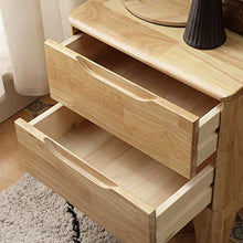 FEANG Comodino Comodino in Legno massello con comodini in Rovere Color Legno Camera da Letto Tavolino Laterale