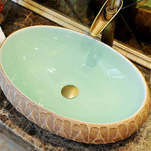 Lavandino di Grandi Dimensioni Ovale del Bagno Lavello Jingdezhen Ceramic Hotel Anti-Splash Wash Basin Lavabi