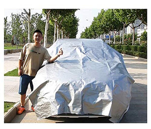 GJSN Outdoor Multiuso Incatramata Telone Impermeabile Tarp Riparo Della Tenda Di Copertura, Pe Foglio Di Protezione per Greenhouse/Open Storage/Camion/Giardino,2Mx3M