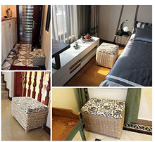 Sgabello in rattan, Sedile creativo Retro Ricamato a mano Storage Shair Panca scarpa moda Casa Osman 50 * 30 * 31cm / 50 * 30 * 40cm / 80 * 30 * 40cm Camera da letto Porta del soggiorno Disponibile