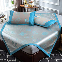 Materassino in Seta di Ghiaccio, 600D Ice Silk e 3D Maglia Traspirante, Rinfrescante e Confortevole Letto Matrimoniale, Lavabile (Color : I, Size : 1.5×1.95m)