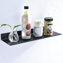 Regun Spazio monostrato per Bagno Nero - Mensola per scaffale in Alluminio Opaco monostrato per Bagno Nero(30cm)