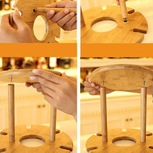 TOPBATHY Porta bicchiere di vino di lusso, portabottiglie di vino in legno massello a testa in giù Portabottiglie a calice appeso con 6 portabottiglie 1 portabottiglie per vino