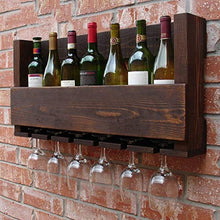 AT Wine Rack Parete Legno Di Pino Wine Rack, Europeo Vetro Vino Retro Hanging Rack Amp; Mensola Del Supporto per la Cucina/Bar/Ristorante 70 * 33 * 12Cm