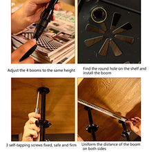 FAFZ Portavini Portabottiglie da Soffitto in Metallo, Porta Calice da Appendere, Regolabile in Altezza, Espositore da Banco Portabottiglie da Bar (Size : 80cm)