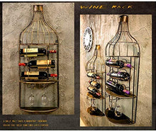 DJSMjbj Bottiglia a Forma di Ferro a Parete Wine Rack/Wine Cooler/Decorazione scaffale for Mangiare, cucine Ripiani Decke