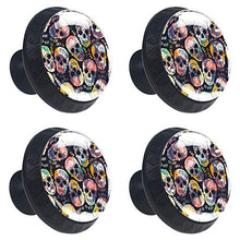 Set di 4 maniglie rotonde per armadio da cucina, credenza, cassettiera, cassettiera, con viti, per cucina, comò, armadietto, bagno, armadio e guardaroba, Halloween