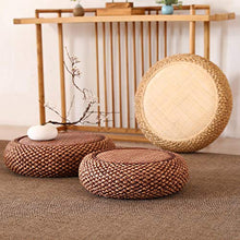 LTINN Tappetini in Rotondo Tatami Tessuti a Mano, ecologici, nessun Odore, Struttura in Legno massello, robusti e durevoli, Adatti per la Cerimonia del tè in casa