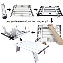 jiaju Tavoli da Picnic Tavolo Pieghevole, Tavolo in Lega di Alluminio da Esterno Ultralight Pieghevole Picnic Picnic Picnic Portatile Mini Tavolo in Alluminio Tavolo Alpinismo