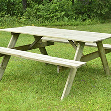 Gardiun Tavolo Picnic in Legno Trattato Solido 28 mm con Panca 177x151x77 cm 6/8 Persone
