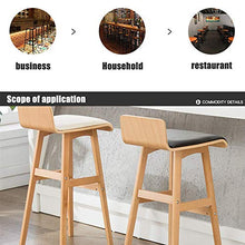 yunyu Sedia Ufficio,Sgabello Alto da Bar in Stile Unico, Altezza 65 cm (25 Pollici), Struttura in Legno massello, Cuscino in Pelle Artificiale, Vernice in Legno, per ristoranti, Bar, caffè, Reception