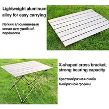 HANYF Tavolo da Picnic, Tavolo in Lega di Alluminio Pieghevole Ultraleggero Tavolo Pieghevole Portatile, Sacchetto di Stoccaggio, Adatto per Esterno, Campeggio, Picnic, Barbecue, Spiaggia, Pesca,M