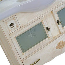 Shop Chic Mobile da bagno classico moderno con lavabo in caramica con ante in vetro