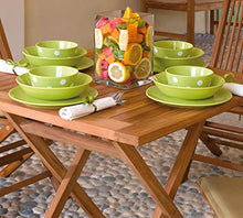 vorghini Tavolo Quadrato Pieghevole da Giardino 80x80 cm in Legno Teak Vulcano