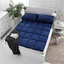 YXXCD Futon Tatami Tappetino, Lavabile Cotone Materasso Letto Futon Thick Traspirante Materasso Terra Pieghevole Giapponese Mantieni Caldo Domestico-Blu 120x200cm(47x78inch)