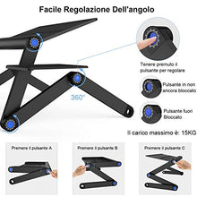 Nestling® Portable Laptop Desk Pc Sofa Stand Air Space Desk Supporto per Laptop Tavolo Pieghevole Tavolo per Laptop con Vassoio per Mouse Rimovibile e Barra Antiscivolo