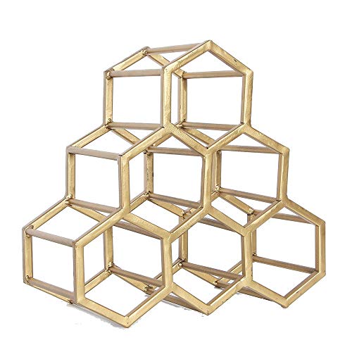 Rack per vino Vini Bianchi for Piccoli Zona bar con 6 bottiglie del vino del metallo Rack controsoffitto Free-supporto del banco di immagazzinaggio del vino del risparmiatore dello spazio protezione f