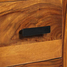mewmewcat Credenza in Legno Massello di Sheesham 65x30x80 cm,Credenza Vintage in Legno Massello di Sheesham con 3 Cassetti e 1 Armadietto