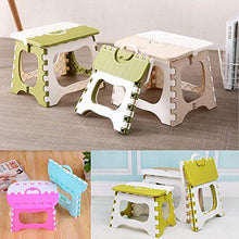 Sgabello portatile in plastica, pieghevole, facile da riporre e pieghevole, per cucina, bagno, WC, roulotte, per bambini, adulti (beige intrecciato)