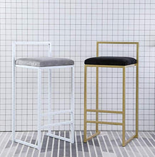YUBINSgabello Da Bar，Schienale Sgabello Da Bar Bar Stool morbido velluto sedile Bar Chair completa Backed sedia da pranzo, cucina abitabile sedia contatore for Ristorante |Pub |Caffè negozio di metall