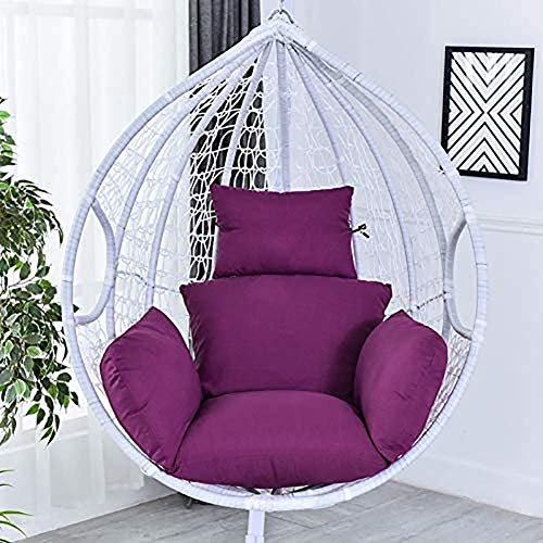 Yxxc Cuscino per Sedia a Dondolo Lavabile Antiscivolo Indoor Outdoor, Cuscini per Sedia a Dondolo per Amaca Cuscini per Sedia a Dondolo Morbidi Tinta Unita, Cuscini per sedie a Cesto Appeso Viola