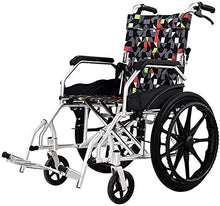 Carrozzine da Trasporto Leggero Pieghevole - Carrozzine Semoventi per Adulti - Esigenze Mediche Portatori di Handicap Sedia A Rotelle - Camminatore Medico - Poggiagambe per Un Comfort Extra, Nero A