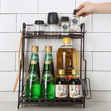 LYM &ripiano di stoccaggio Mensole da Cucina, Scaffali di stoccaggio in Acciaio Inossidabile Scaffali di spezie Scaffali di stoccaggio Scaffali di stoccaggio Cucina -2 Piani Scaffale di Finitura