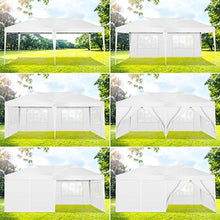 TOOLUCK Gazebo 3x6m Tende per Eventi Gazebo da Giardino Impermeabile Pop up Gazebo con 6 Pareti Laterali, per Giardino, Picnic, Spiagge, Feste (3x6m, Bianco)