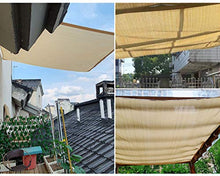 Yeanee Rete Ombreggiante con Occhielli,Beige Ombra Tende,Telo di Protezione Rivestimento per balconi Giardino,2x2m 2x4m 3x4m 3x6m 4x6m 4x10m 5x6m 5x9m 6x7m 7x10m 8x12m
