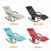 SoBuy® Poltrone Dondolo, Sdraio Relax, Sedie a Sdraio, con poggiatesta, Beige,OGS28-MIX2,IT