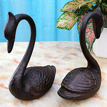 Generic Brands Giardino di casa Creativo Cigno in Ferro Display Camera da Letto Soggiorno Mobile TV Decorazione Armadietto del Vino Decorazione Artigianato, 2PCS-15 * 8.5 * 20cm