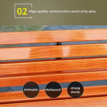 GaoF Panchine da Giardino da Esterno Panchine da terrazza per Il Tempo Libero, panchina Resistente alle intemperie con Gambe in Alluminio e Legno di Pino anticorrosivo, Comoda panchina a 2 posti con