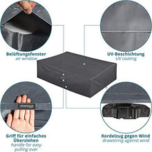 Copertura di protezione per mobili da giardino 250*200*80 cm–rivestimento in PVC–impermeabile/ esistente agli UV/resistente alle intemperie/con aperture di ventilazione + guanti da giardinaggio