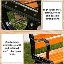 outdoor product Panca da Giardino in Legno Panca da Esterno, Panca per Il Tempo Libero all'aperto con terrazza, Sedili da Parco con braccioli e schienali, Adatto a Prato, Portico