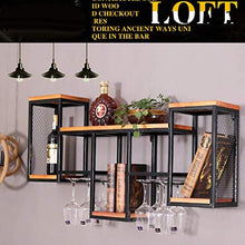 PZW Semplice e Creativo Portabottiglie da Parete in Ferro Loft Portabottiglie da Vino in Stile Retrò