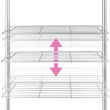 tectake 402861 - Scaffale Telescopico per Bagno, 4 Ripiani Regolabili e Piedini in Gomma Antiscivolo, Regolabile in Altezza