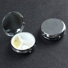 Baby Bear - Contenitore per pillole rotondo colorato a 3 scomparti, in metallo, per medicina, vitamina
