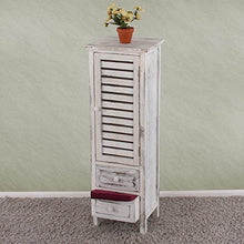 Mendler Serie Vintage cassettiera 25x30x90cm Legno di paulonia Bianco