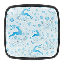 Running deer Music of winter Pomelli per Porta Set di 4 Pomelli per Mobili Manopole per Cassetti Cucina Armadio Vetro