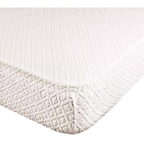 Tata Home Coprimaterasso in Poliestere Tessuto Jacquard di Spugna Elasticizzata Misura 1 Piazza Letto Singolo cm 90X200 con Angoli ed Elastici Altezza Materasso cm 25