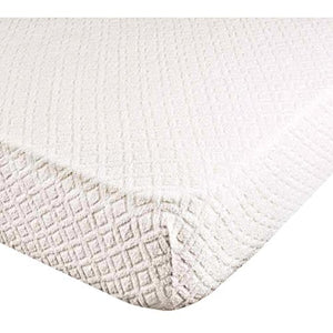 Tata Home Coprimaterasso in Poliestere Tessuto Jacquard di Spugna Elasticizzata Misura 1 Piazza Letto Singolo cm 90X200 con Angoli ed Elastici Altezza Materasso cm 25