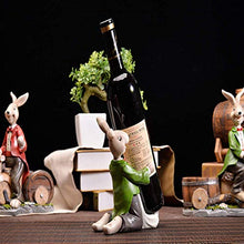 BINGFANG-W Wine Rack, Fumetto Coniglio Wine Rack Creativa Europea della casa Artigianato Restaurant Wine Cabinet Decorazioni in Resina Ornamenti Portavini