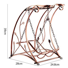 Portabottiglie in ferro per bottiglia singola, portabottiglie decorativo da terra, portabicchieri calice, decorazione di mobili/A / 24.8×28×39cm