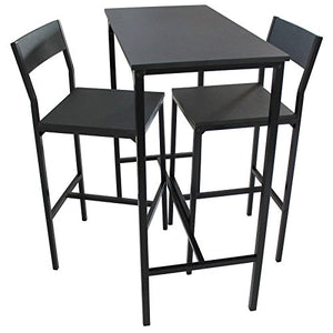 yelloo Set Tavolo Bar e 2 SGABELLI Arredamento MOBILI Cucina H.96cm Set LIGNANO