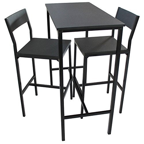 yelloo Set Tavolo Bar e 2 SGABELLI Arredamento MOBILI Cucina H.96cm Set LIGNANO