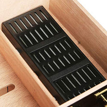 Cigar Box, Cigar Humidor Legno di Cedro Cigar Box Tre Strati di Nero può Contenere 50 Alta qualità (Size : 22x24x24cm)